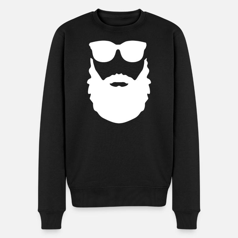 beard sunglasses - Männer Premium Bio Pullover - Schwarz