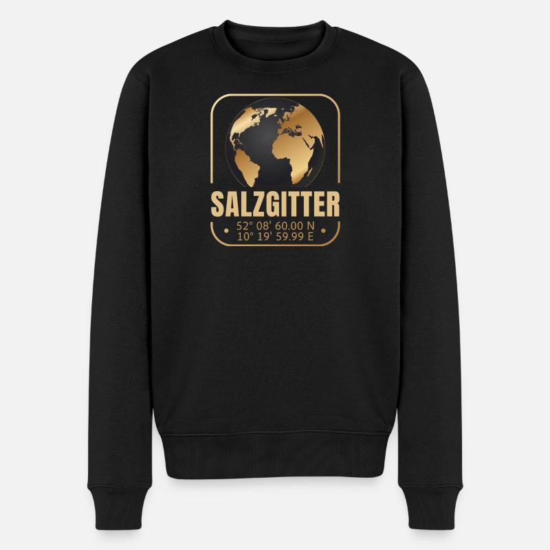 Salzgitter - Männer Premium Bio Pullover - Schwarz