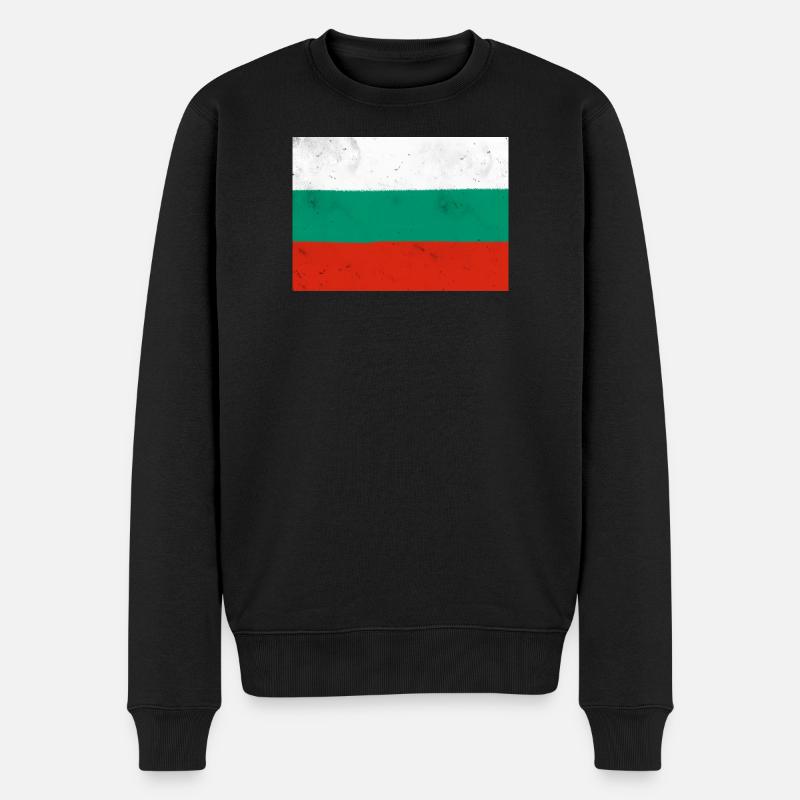 Drapeau de la Bulgarie - Pull Premium bio Homme - noir