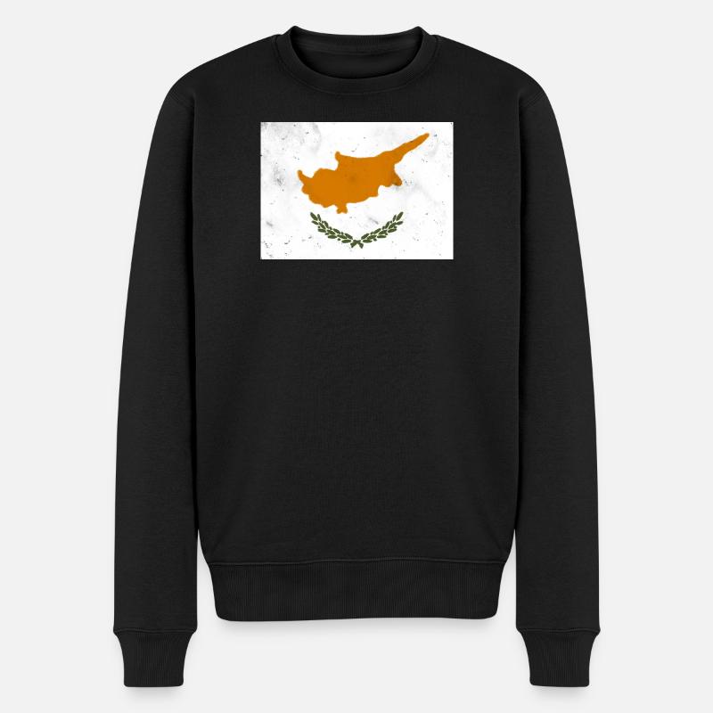 Flagge von Zypern - Männer Premium Bio Pullover - Schwarz