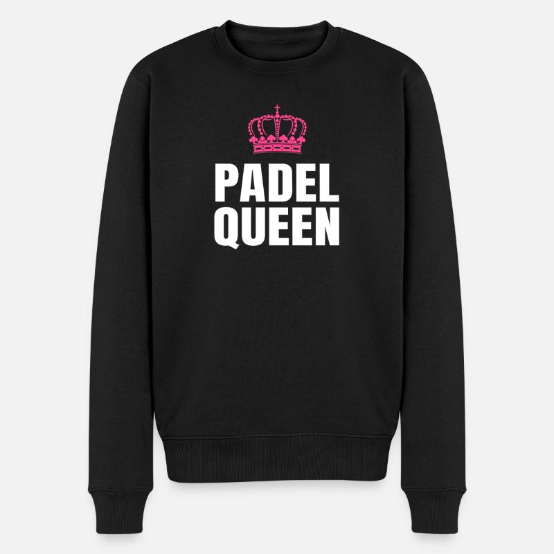 Padel-Königin - Männer Premium Bio Pullover - Schwarz