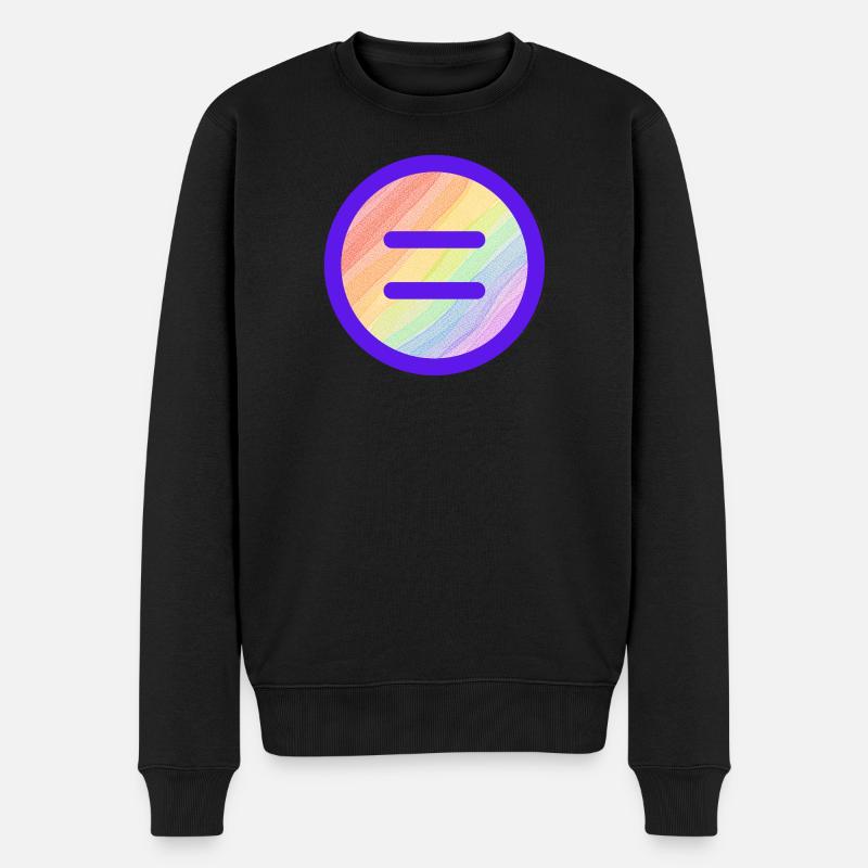 Equality - Gelichheit Gay Pride Rainbow - Männer Premium Bio Pullover - Schwarz