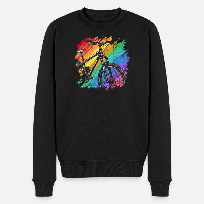 Impression d’art de vélo vibrant - Pull Premium bio Homme - noir