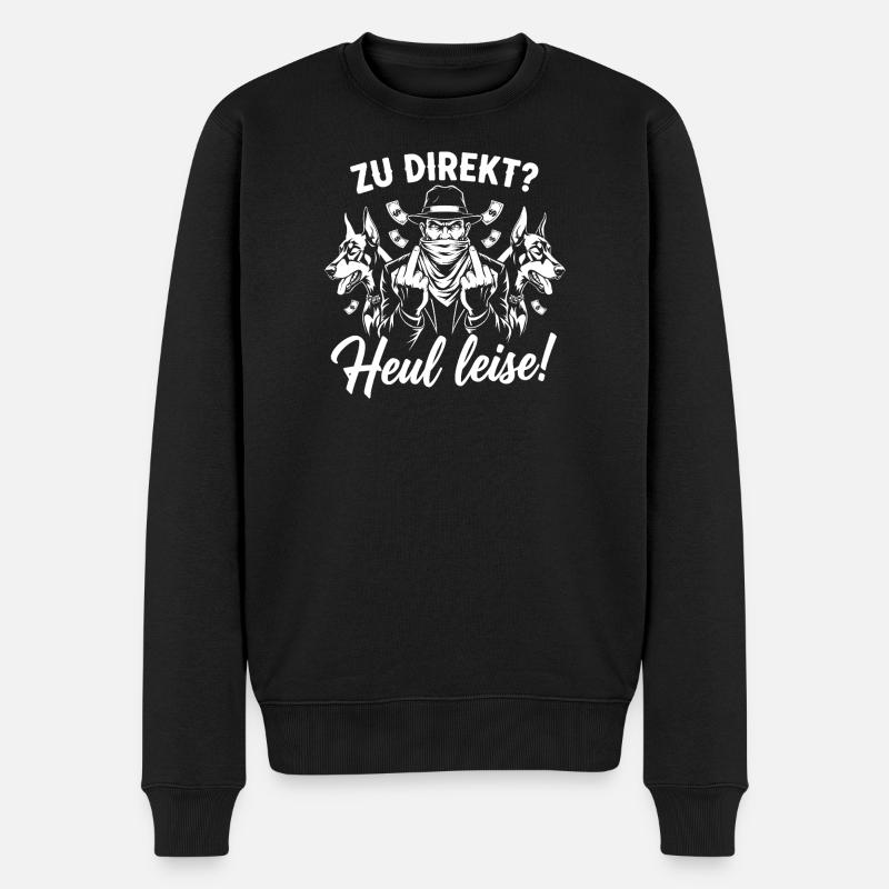 Direkte Ansage - Männer Premium Bio Pullover - Schwarz