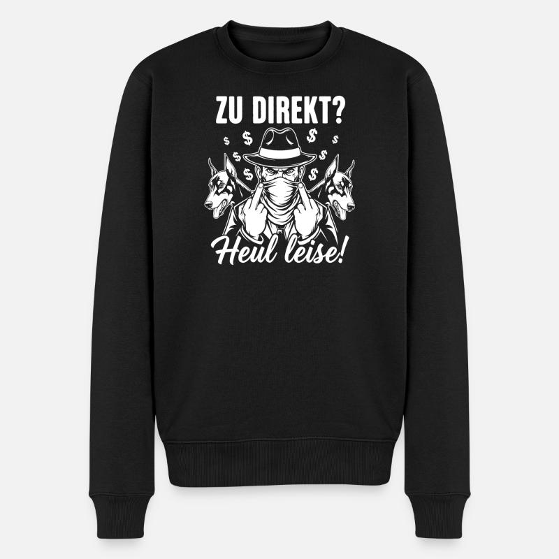 Direkte Ansage - Männer Premium Bio Pullover - Schwarz