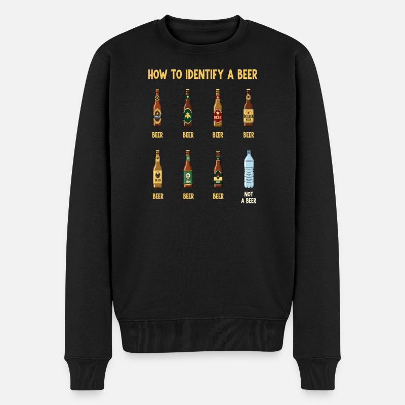 Bier-Identifizierungs-Guide - Männer Premium Bio Pullover - Schwarz