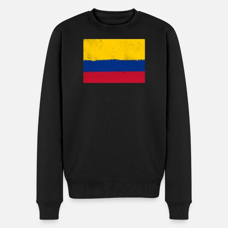 Drapeau de la Colombie - Pull Premium bio Homme - noir