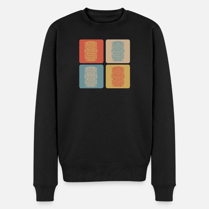 Masque Tiki - Pull Premium bio Homme - noir