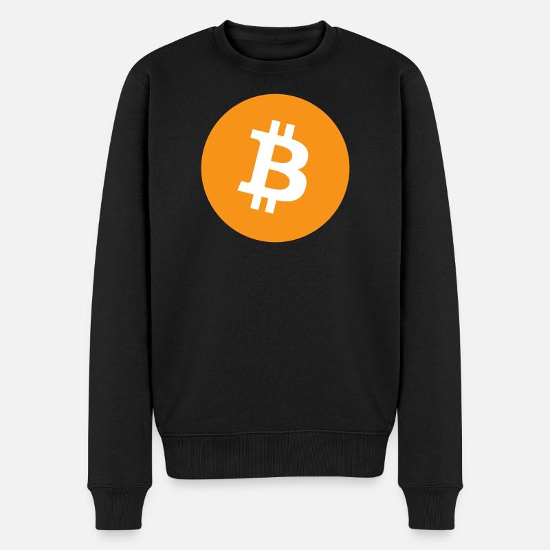 Bitcoin Logo - Pull Premium bio Homme - noir