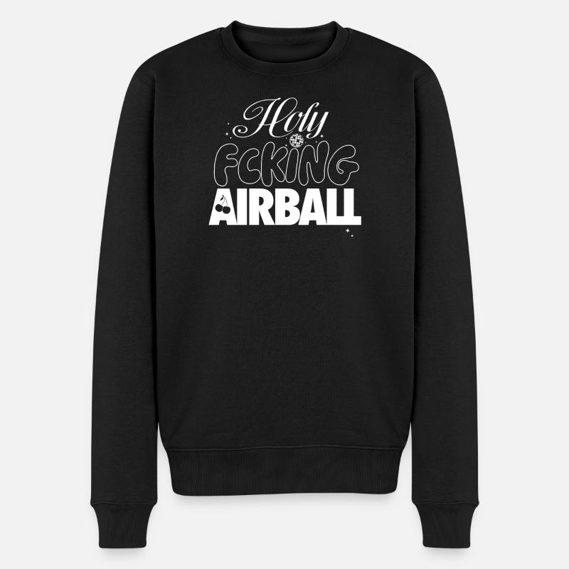 F*cking Airball Moment - Männer Premium Bio Pullover - Schwarz