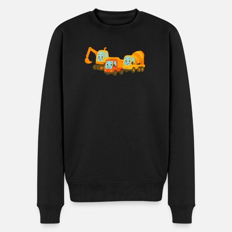 Baustelle - Männer Premium Bio Pullover - Schwarz
