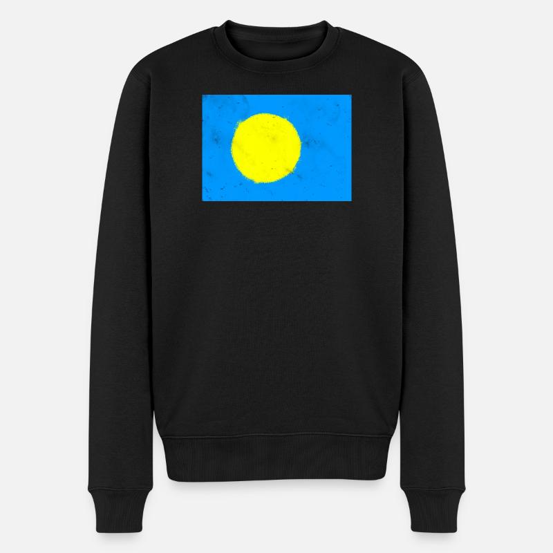 Flagge von Palau - Männer Premium Bio Pullover - Schwarz