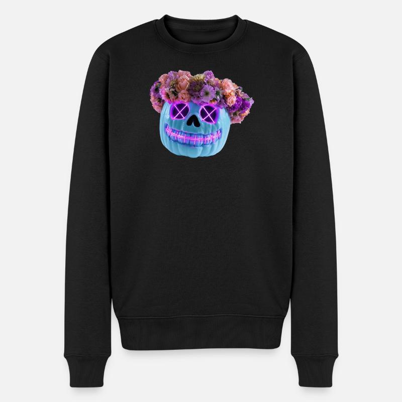 Blüte & Untergang - Männer Premium Bio Pullover - Schwarz
