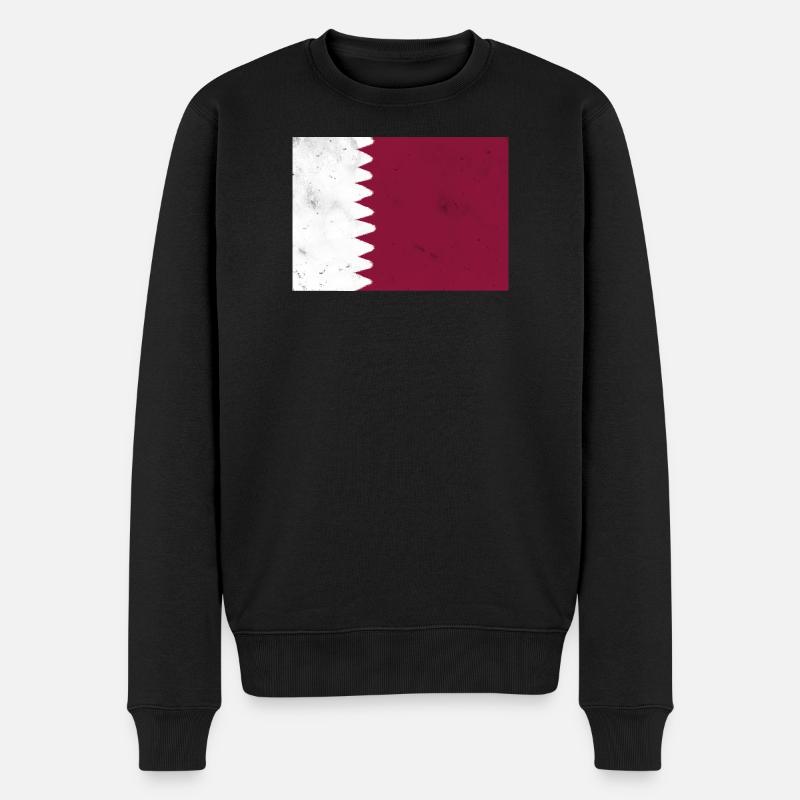 Drapeau du Qatar - Pull Premium bio Homme - noir