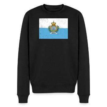 Drapeau de Saint-Marin - Pull Premium bio Homme - noir - Devant - Nico (187cm)