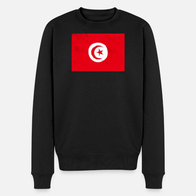Drapeau de la Tunisie - Pull Premium bio Homme - noir