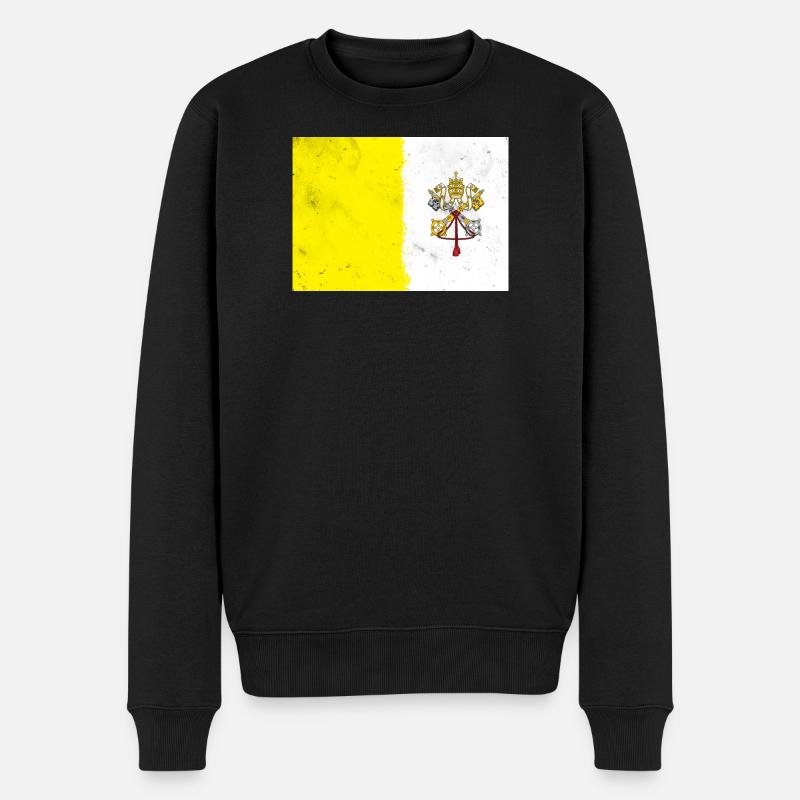 Drapeau du Vatican - Pull Premium bio Homme - noir