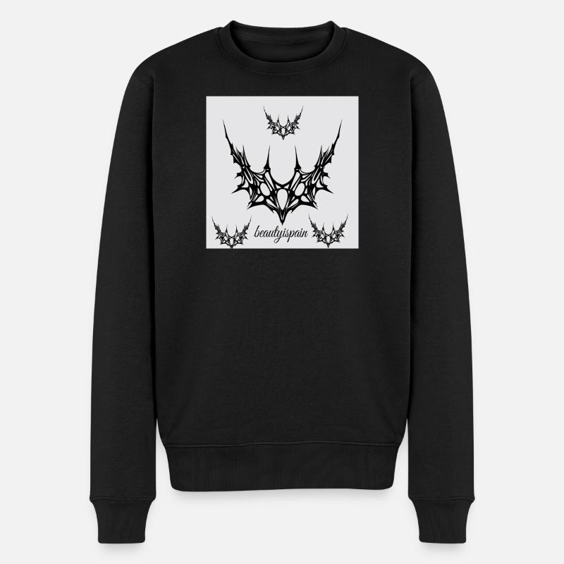 beautyispain - Männer Premium Bio Pullover - Schwarz