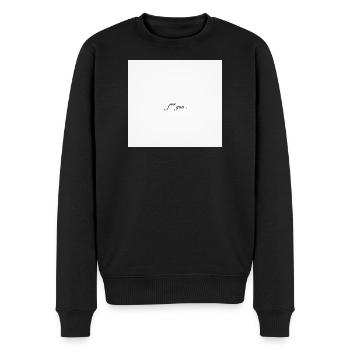 Fettgedrucktes zensiertes Design von Obszönitätserklärungen - Männer Premium Bio Pullover - Schwarz - Vorne - Nico (187cm)