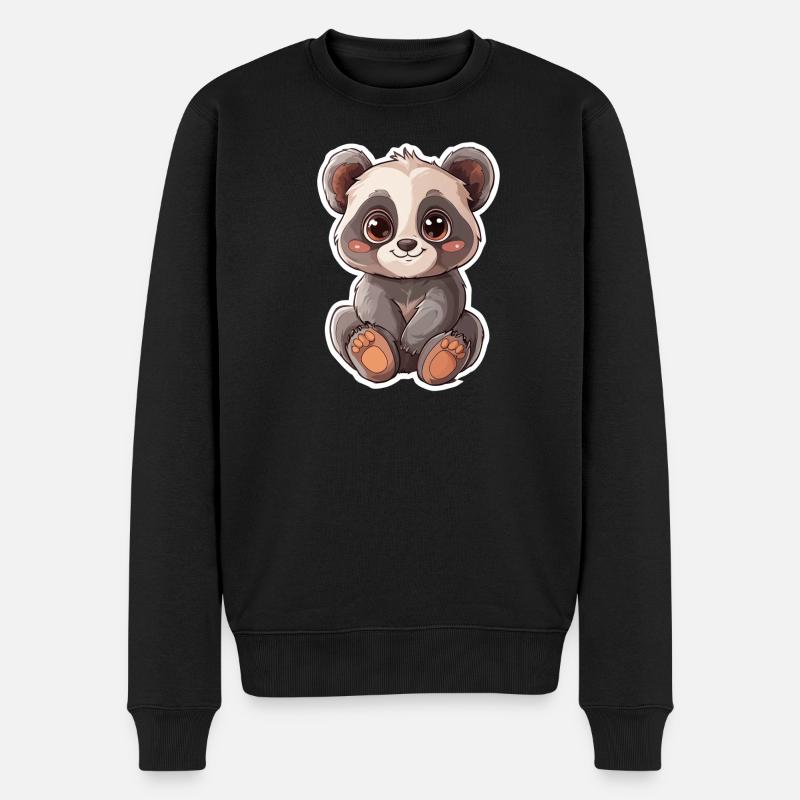 Ours panda mignon - Pull Premium bio Homme - noir
