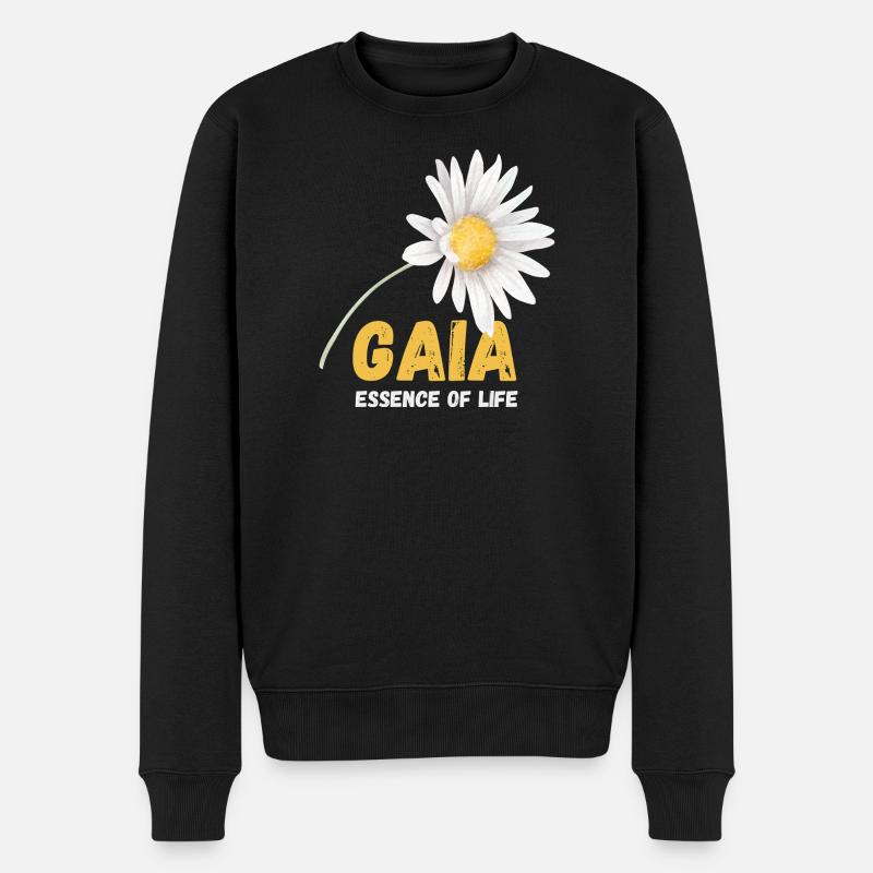 Der Geist der Erde - Männer Premium Bio Pullover - Schwarz