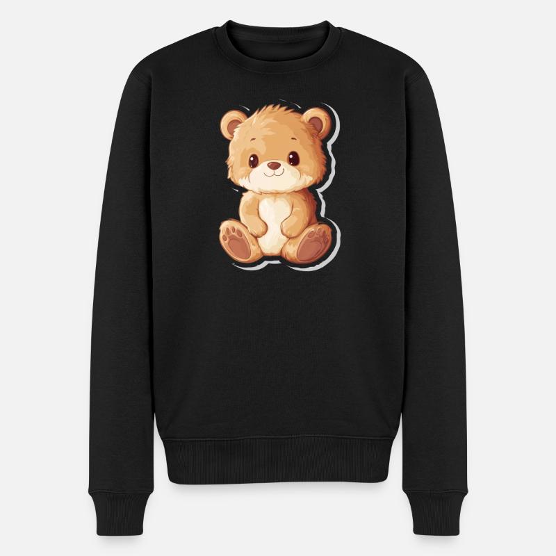 Süßer Bär – Geschenkidee für Wald- & Tierfans - Männer Premium Bio Pullover - Schwarz
