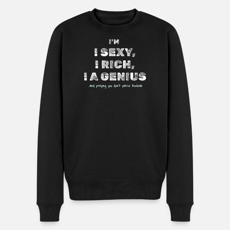 Boolescher Witz – Lustiges Dev-T-Shirt - Männer Premium Bio Pullover - Schwarz