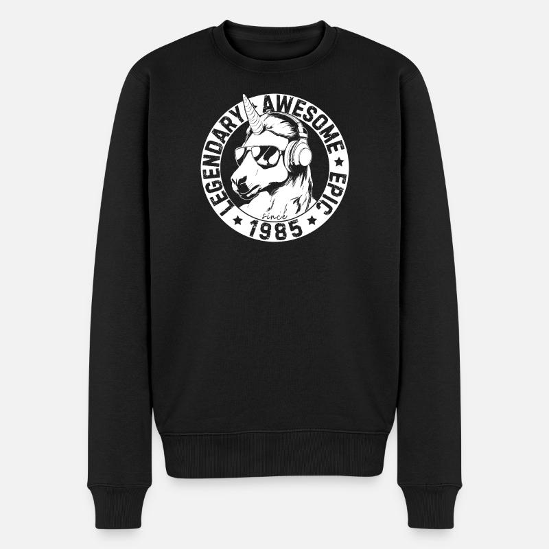 LEGENDARY AWESOME EPIC seit 1985 - Männer Premium Bio Pullover - Schwarz