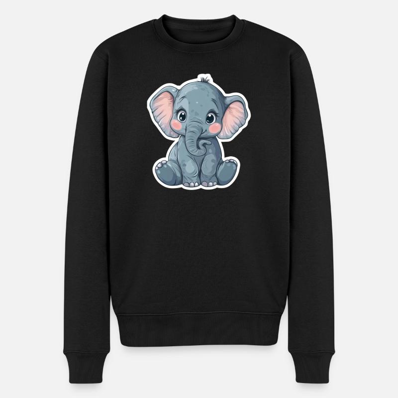 Éléphant - Pull Premium bio Homme - noir