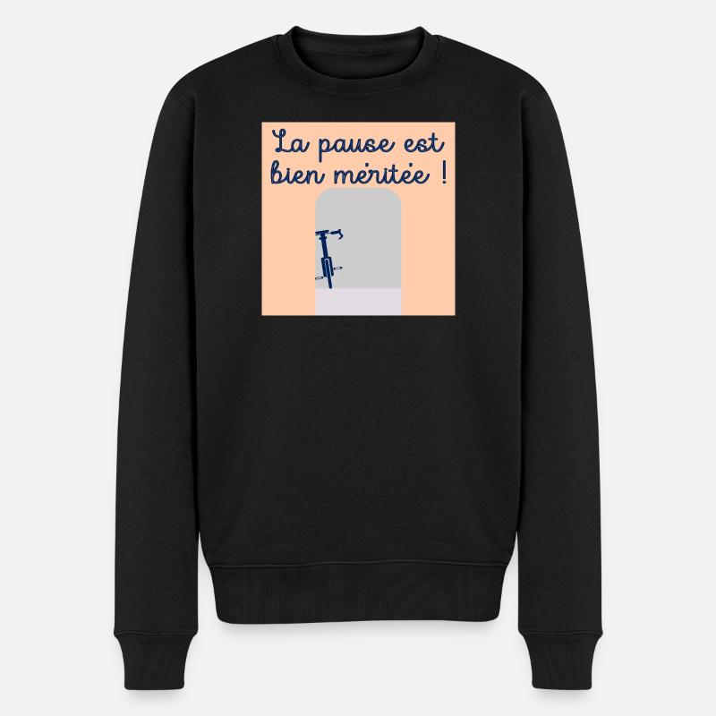Vélo Cyclisme Pause - Pull Premium bio Homme - noir