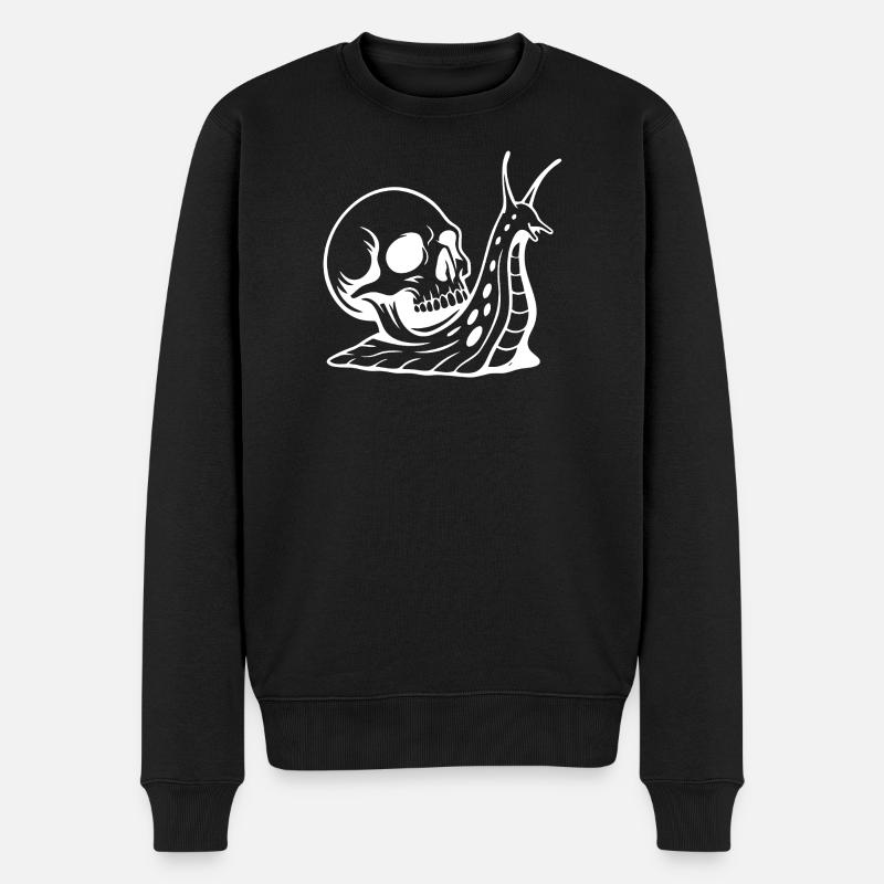 Gothic Skull with Serpent Design - Men's Premium Organic Jumper - black