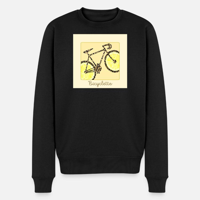 Fahrrad Radfahren Fahrrad Zitrone - Männer Premium Bio Pullover - Schwarz
