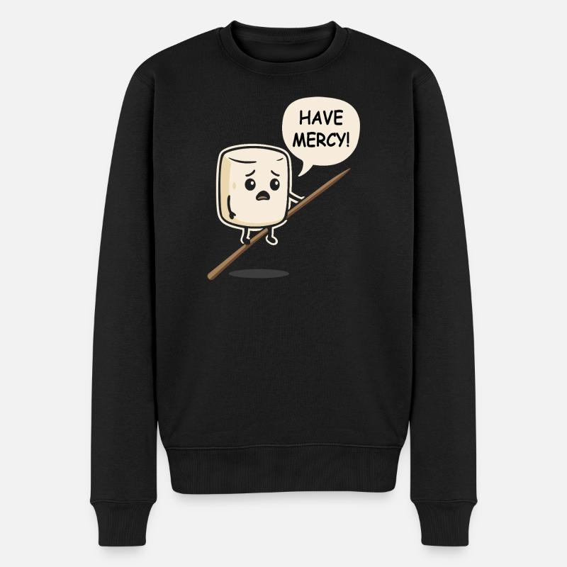 Süßer Marshmallow sagt - Have Mercy! - Männer Premium Bio Pullover - Schwarz