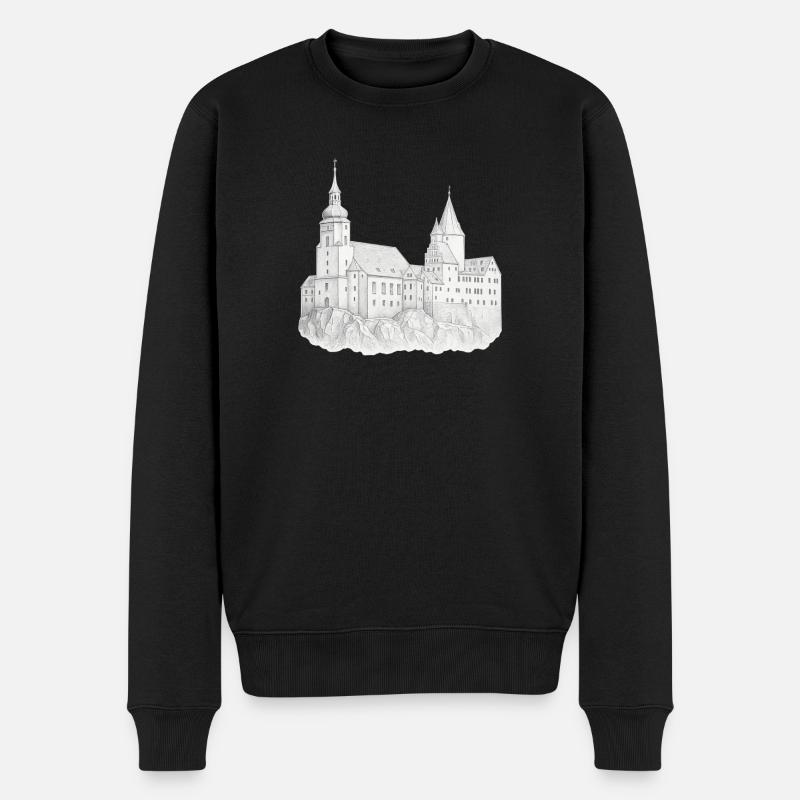 Schwarzenberg Erzgebirge Schloss - Männer Premium Bio Pullover - Schwarz