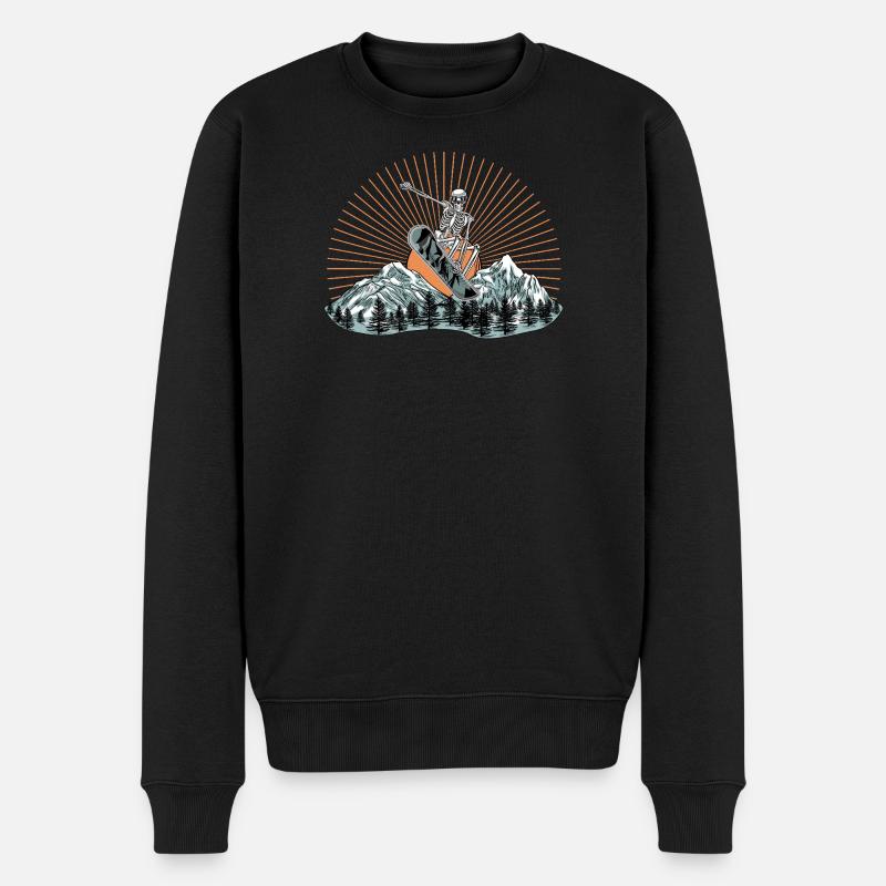 Kallio Surf Skeleton Design - Pull Premium bio Homme - noir