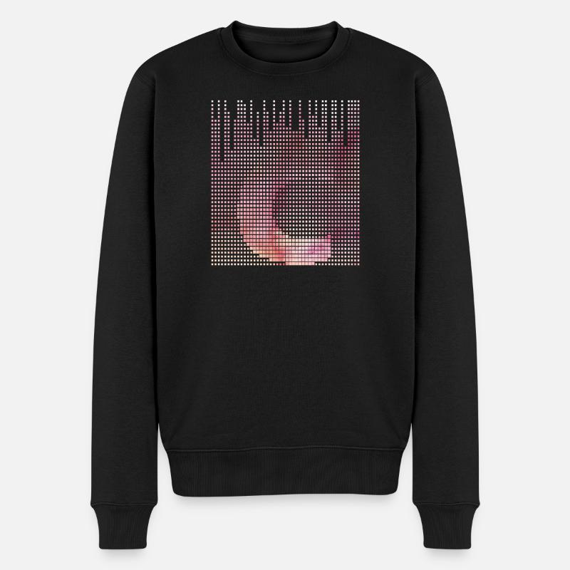 Dégradé floral avec lettrage - Pull Premium bio Homme - noir