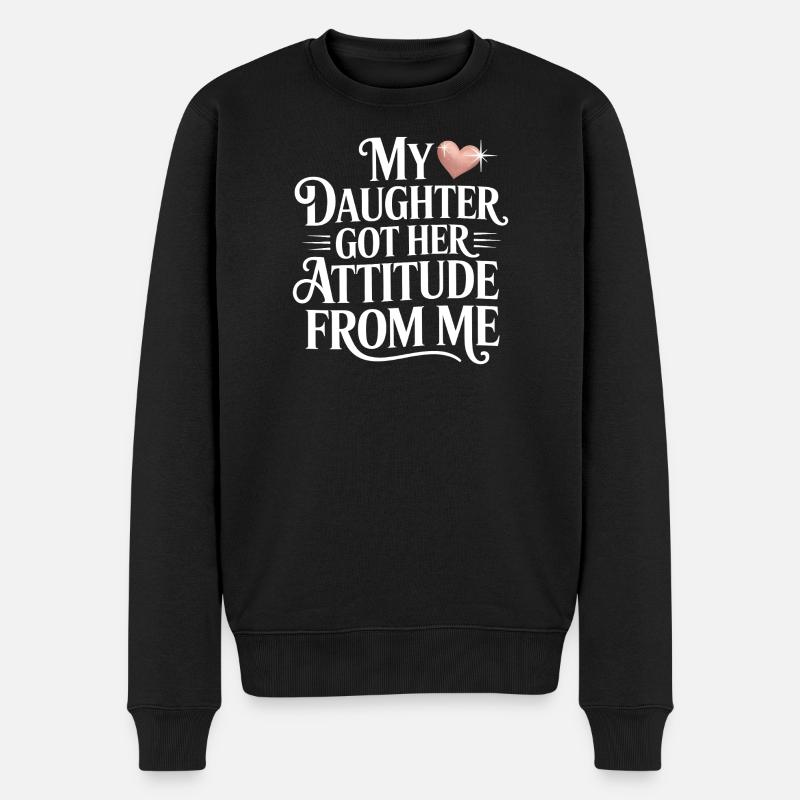 Ma mère tient son attitude de moi - Pull Premium bio Homme - noir