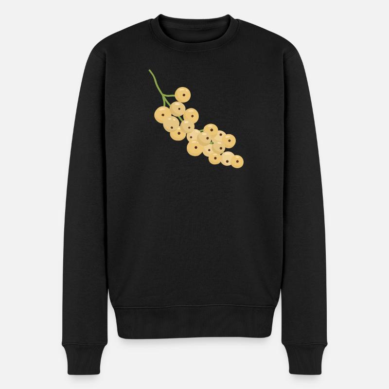 Illustration de grappe de groseille blanche - Pull Premium bio Homme - noir