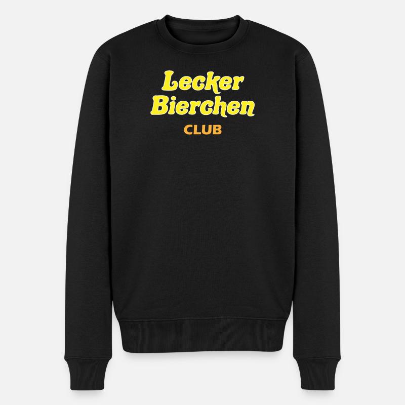 Lecker Bierchen Club Motiv - Männer Premium Bio Pullover - Schwarz