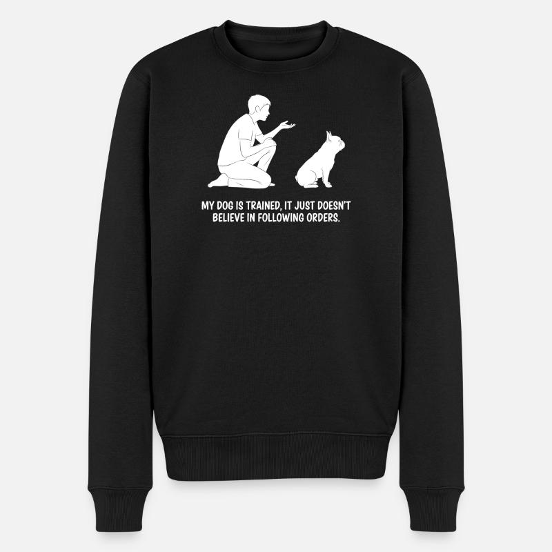 Mon chien est dressé... - Pull Premium bio Homme - noir