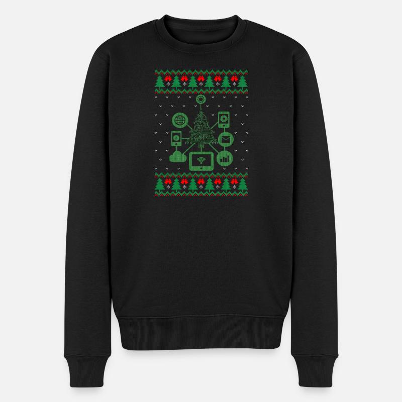 IT XMAS – Lustiger Nerd-Weihnachten - Männer Premium Bio Pullover - Schwarz