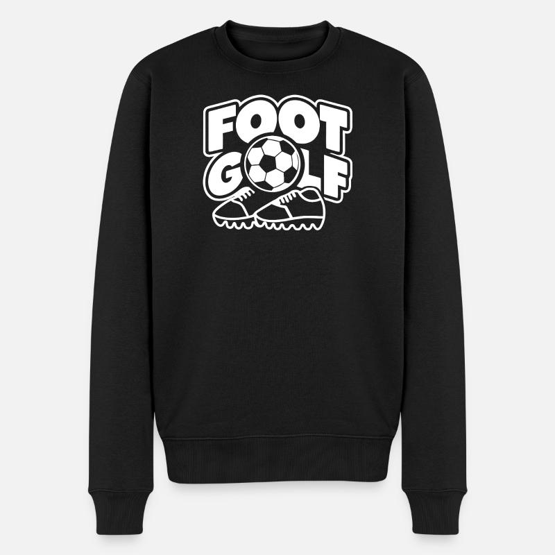 Fußballgolf - Männer Premium Bio Pullover - Schwarz