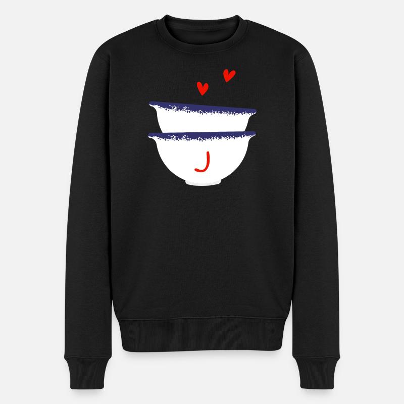 Lettre J bols breton - Pull Premium bio Homme - noir