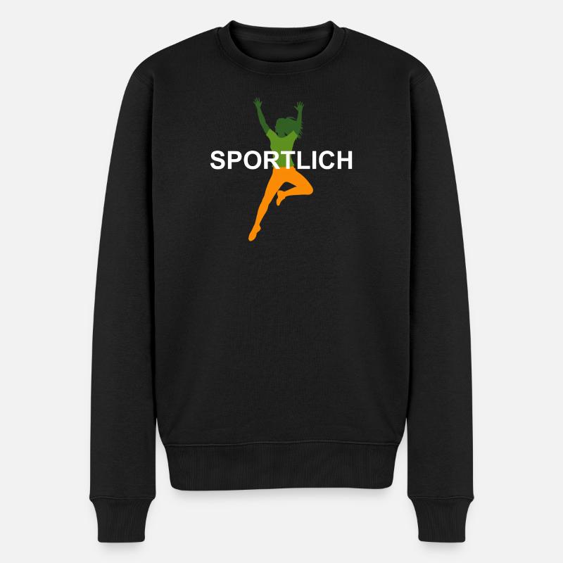Conception de saut athlétique vive - Pull Premium bio Homme - noir