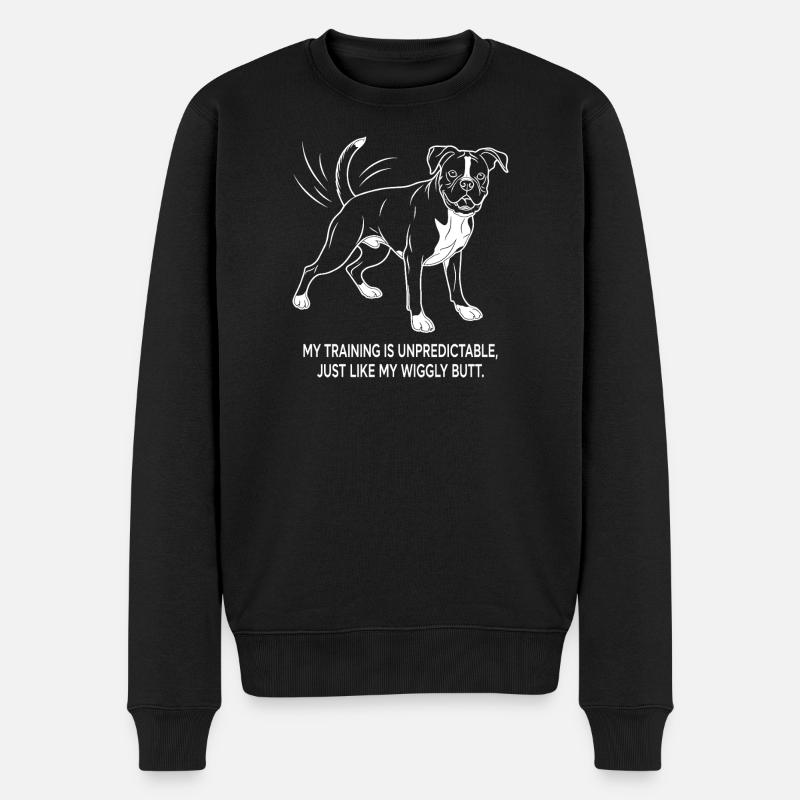 Unberechenbares Training und Wackel-Po - Männer Premium Bio Pullover - Schwarz