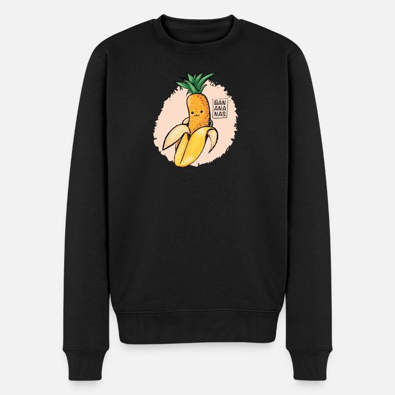 Banananas - Männer Premium Bio Pullover - Schwarz