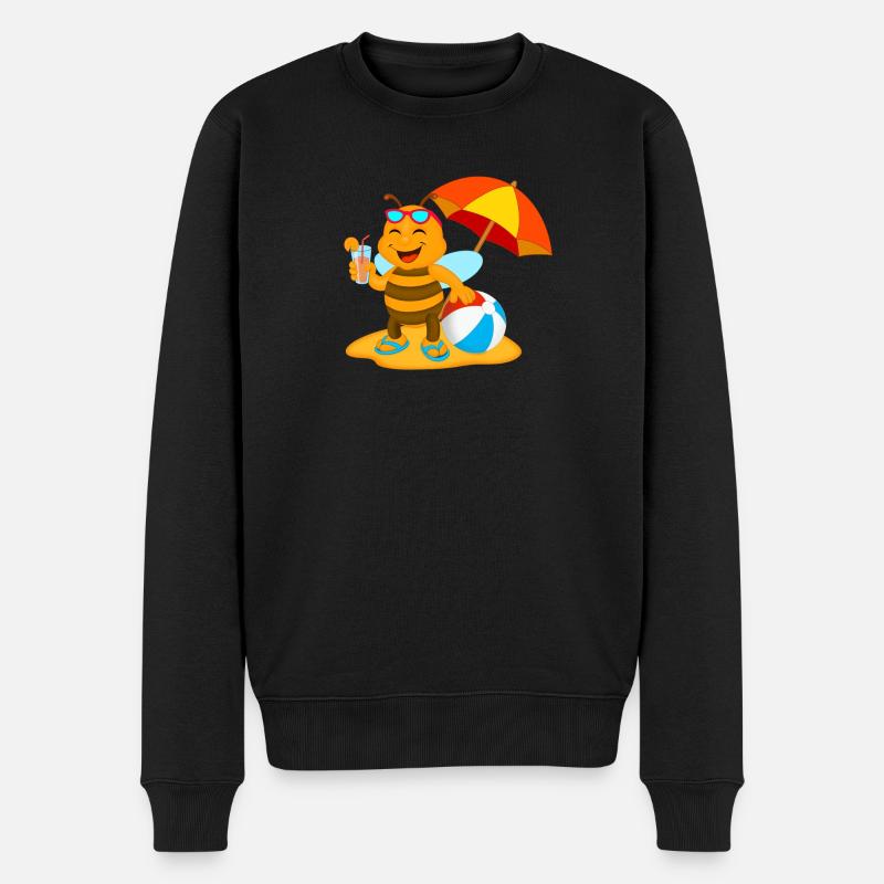 Abeille de plage - Pull Premium bio Homme - noir