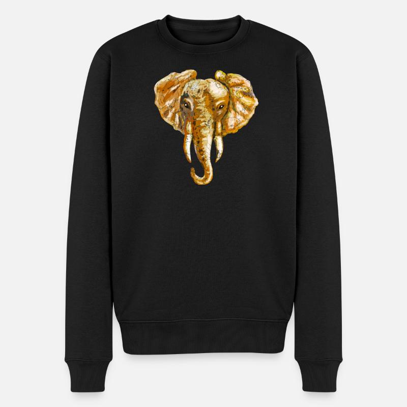 Éléphant - Pull Premium bio Homme - noir