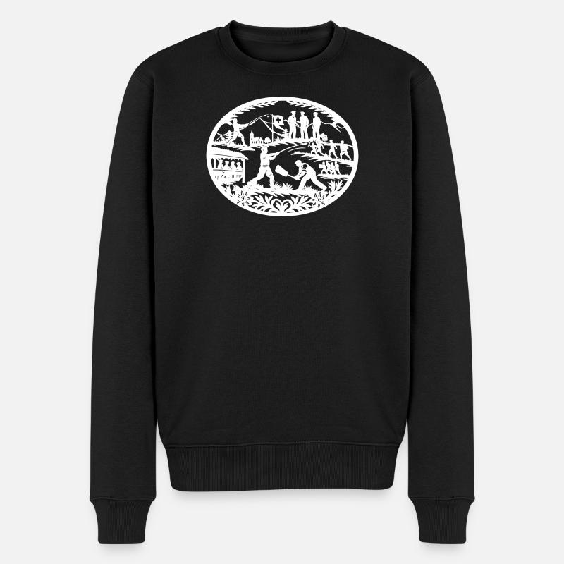 Hornussen_white - Pull Premium bio Homme - noir