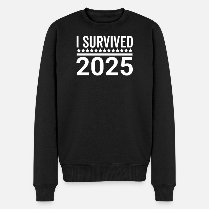 I Survived 2025 - Pull Premium bio Homme - noir